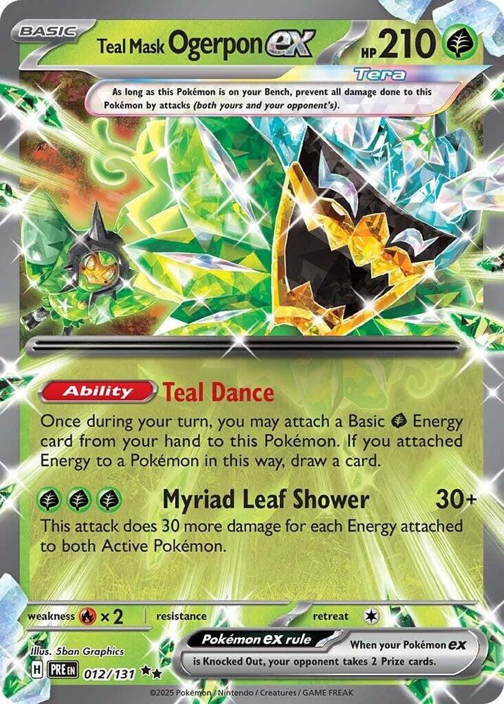 Teal Mask Ogerpon ex (012/131) [Scarlet & Violet: Prismatic Evolutions] | Good Games Morley
