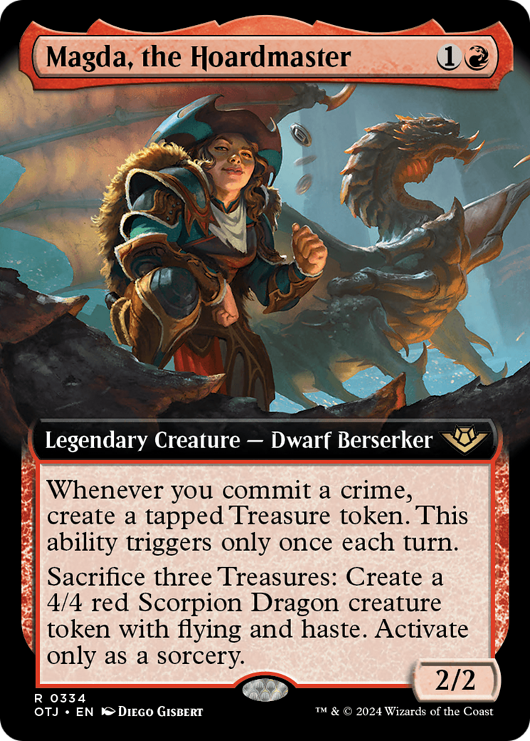 Magda, the Hoardmaster (Extended Art) [Outlaws of Thunder Junction] | Good Games Morley