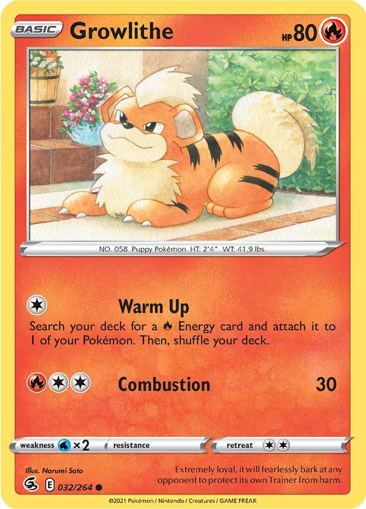 Growlithe (032/264) [Sword & Shield: Fusion Strike] | Good Games Morley