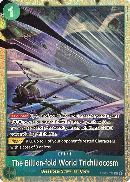 The Billion-fold World Trichiliocosm (PCC Vol.2) OP06-038 (One Piece Promotion Cards)  - Alternate Art Foil | Good Games Morley