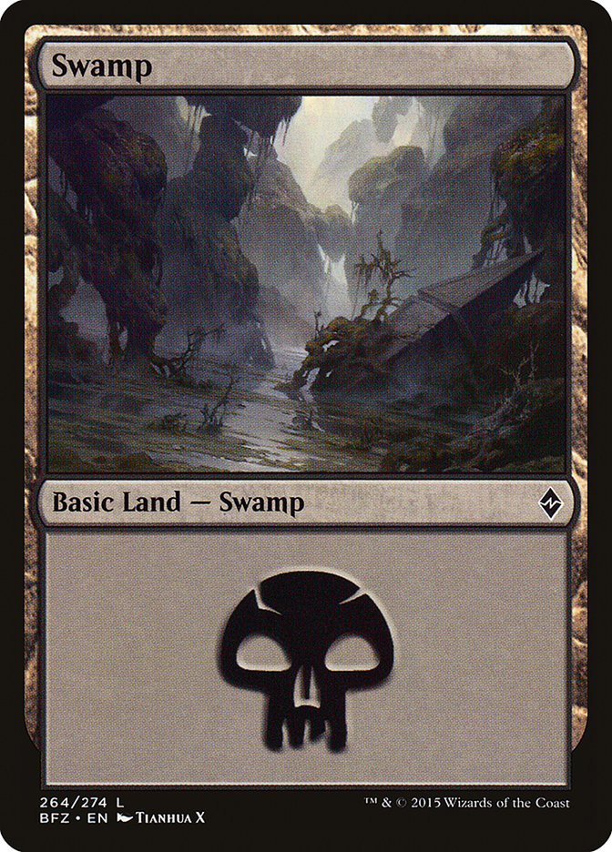 Swamp (264) [Battle for Zendikar] | Good Games Morley