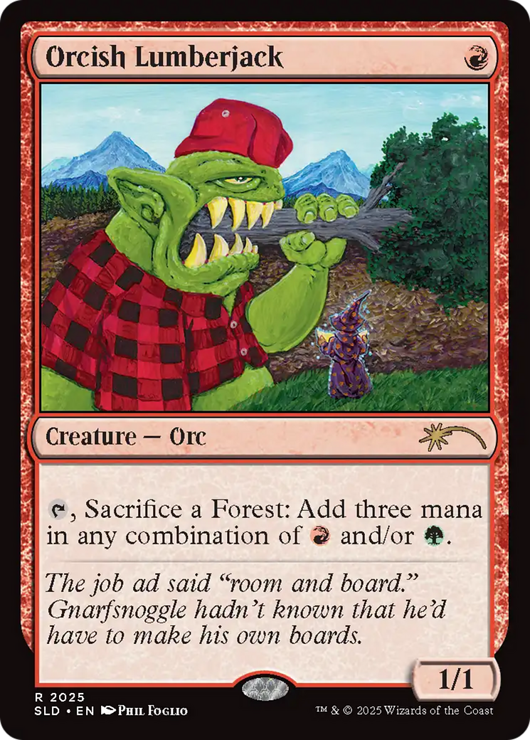 Orcish Lumberjack (2025) (Rainbow Foil) [Secret Lair Drop Series] | Good Games Morley
