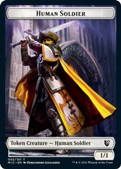 Eldrazi Spawn // Human Soldier Double-Sided Token [Innistrad: Midnight Hunt Commander Tokens] | Good Games Morley
