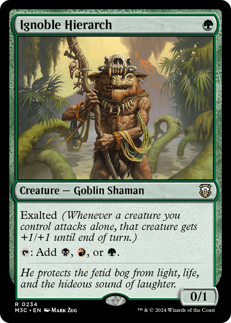 Ignoble Hierarch (Ripple Foil) [Modern Horizons 3 Commander] | Good Games Morley