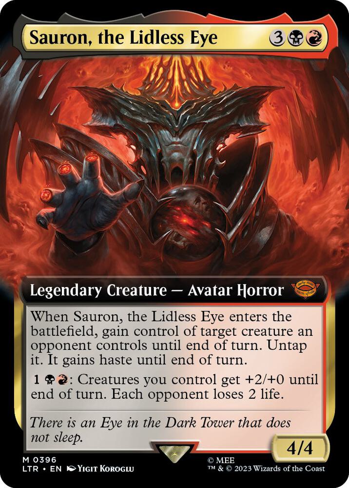 Sauron, the Lidless Eye 396/281 (Universes Beyond: The Lord of the Rings: Tales of Middle-earth)  - Extended Art | Good Games Morley