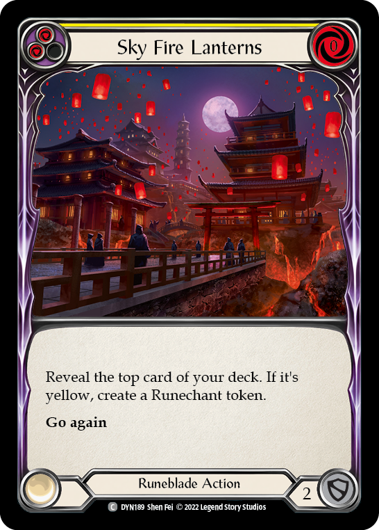 Sky Fire Lanterns (Yellow) [DYN189] (Dynasty) | Good Games Morley