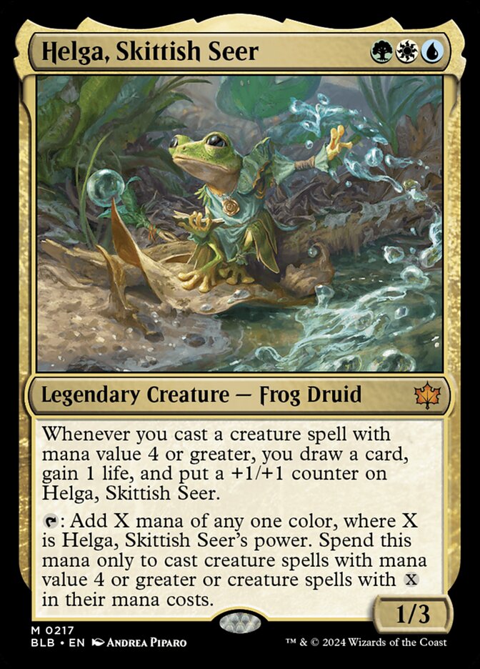 Helga, Skittish Seer 217 (Bloomburrow)  | Good Games Morley