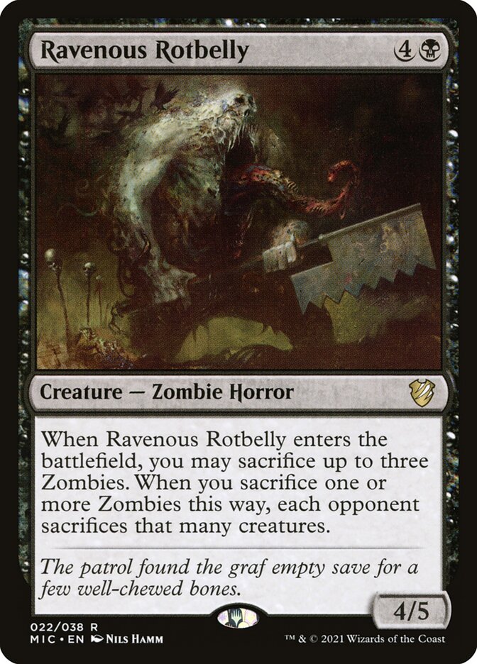 Ravenous Rotbelly 22 (Commander: Innistrad: Midnight Hunt)  | Good Games Morley