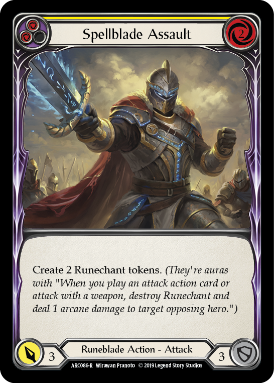 Spellblade Assault (Yellow) [ARC086-R] (Arcane Rising)  1st Edition Normal | Good Games Morley