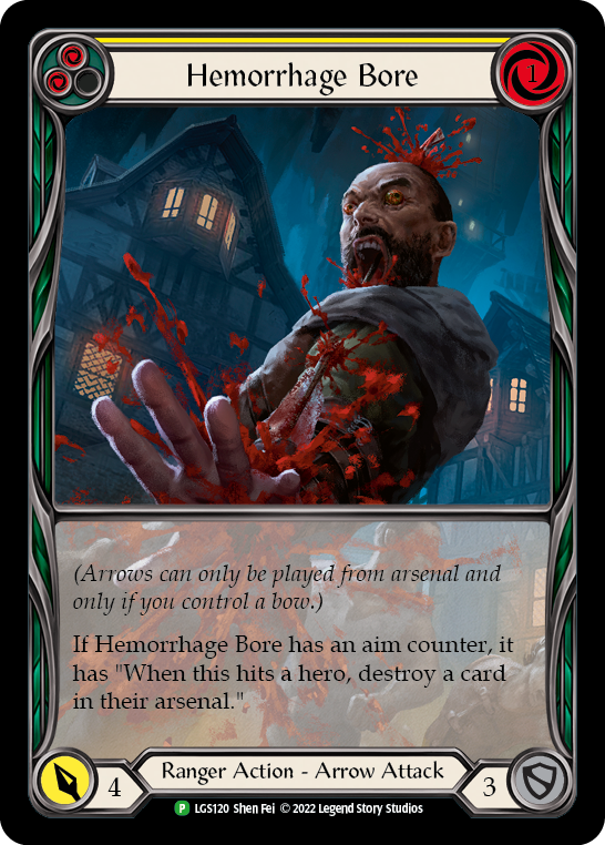 Hemorrhage Bore (Yellow) [LGS120] (Promo)  Rainbow Foil | Good Games Morley
