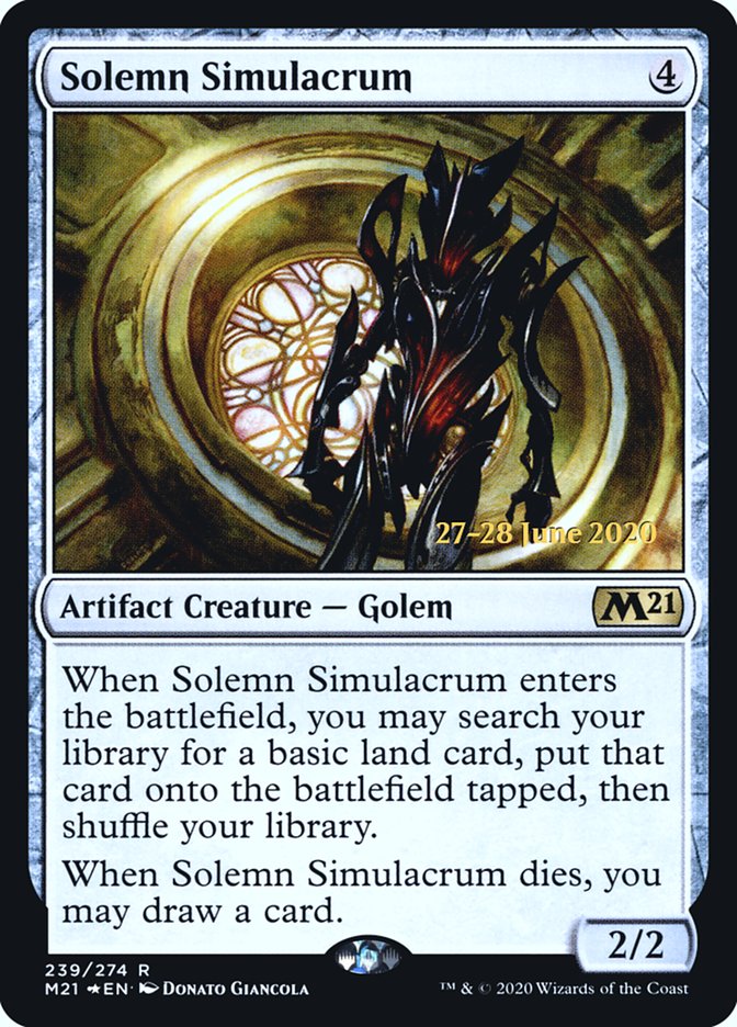 Solemn Simulacrum [Core Set 2021 Prerelease Promos] | Good Games Morley