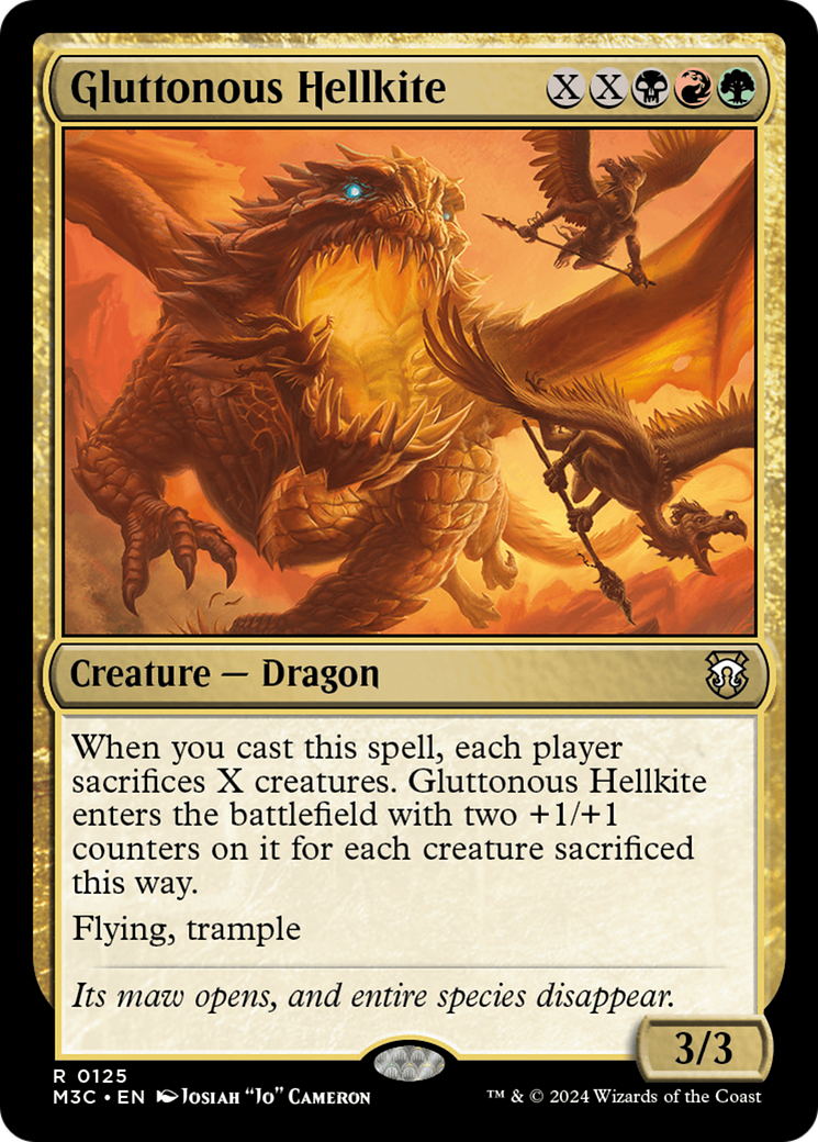 Gluttonous Hellkite [Modern Horizons 3 Commander] | Good Games Morley