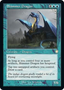 Shimmer Dragon Retro Frame 95/40 (Commander: The Brothers' War)  | Good Games Morley