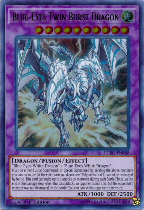 Blue-Eyes Twin Burst Dragon [LCKC-EN058] Ultra Rare | Good Games Morley