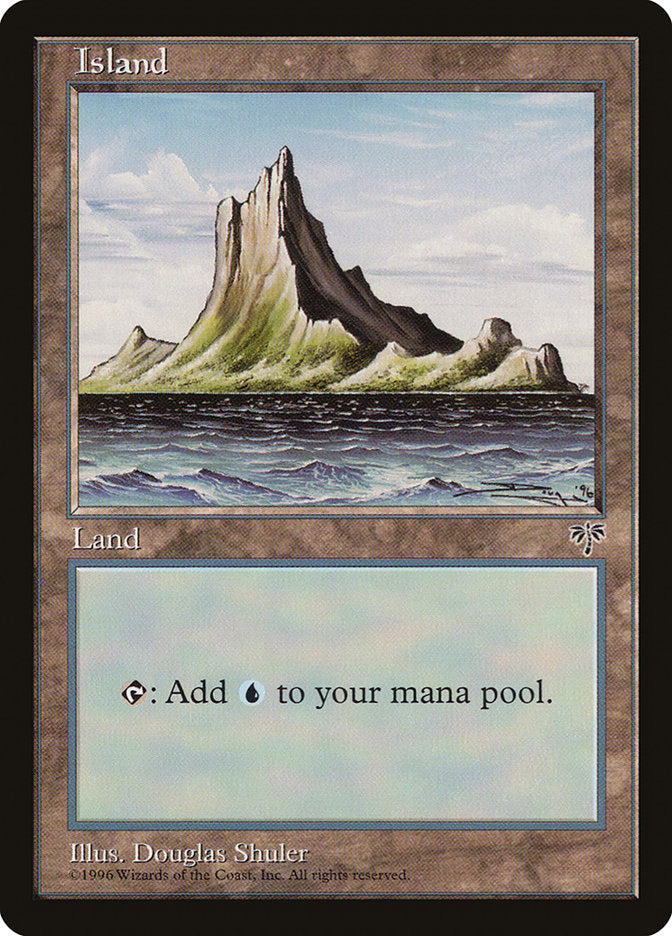 Island (No Tree / Blue Sky / Peak on Left) [Mirage] | Good Games Morley