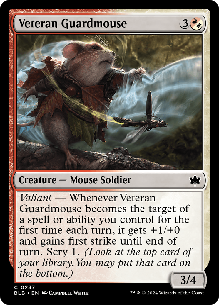 Veteran Guardmouse [Bloomburrow] | Good Games Morley