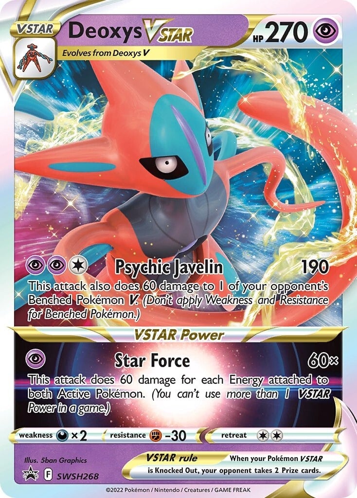 Deoxys VSTAR (SWSH268) (Jumbo Card) [Sword & Shield: Black Star Promos] | Good Games Morley