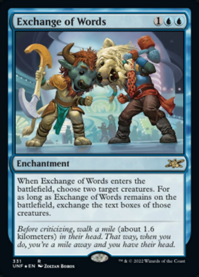 Exchange of Words (Galaxy Foil) [Unfinity] | Good Games Morley