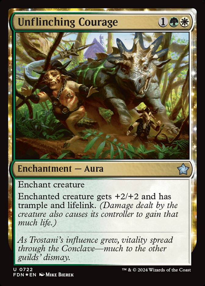 Unflinching Courage 722/291 (Foundations)  - Foil | Good Games Morley