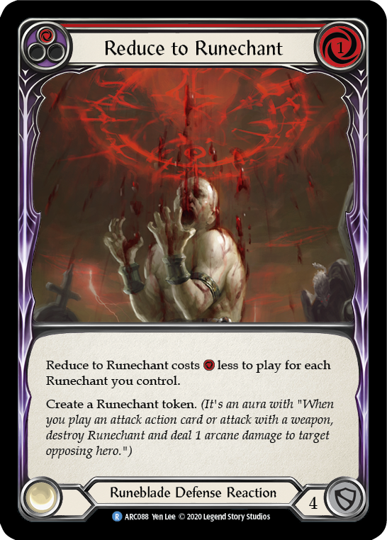 Reduce to Runechant (Red) [U-ARC088] (Arcane Rising Unlimited)  Unlimited Rainbow Foil | Good Games Morley