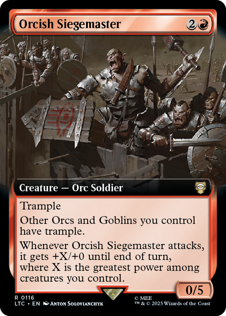 Orcish Siegemaster (Extended Art) [The Lord of the Rings: Tales of Middle-Earth Commander] | Good Games Morley