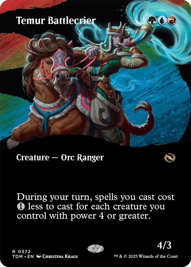 Temur Battlecrier 372/291 (Tarkir: Dragonstorm)  - Borderless Foil | Good Games Morley