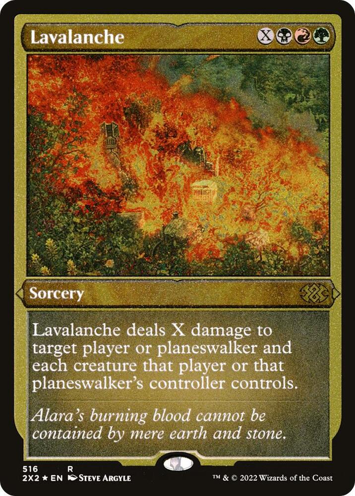 Lavalanche Foil Etched 516 (Double Masters 2022)  - Foil | Good Games Morley