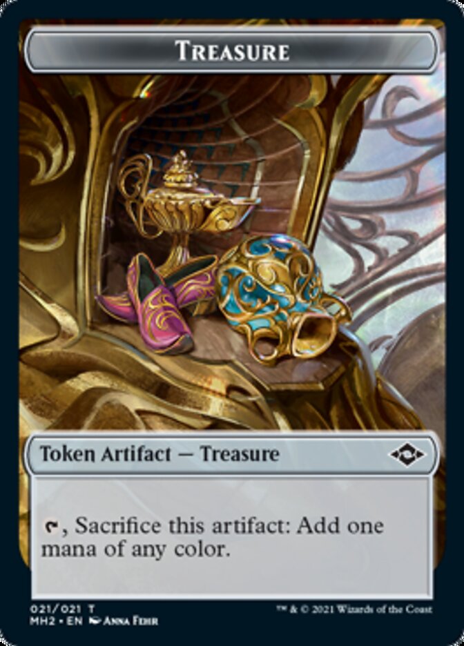 Beast // Treasure (21) Double-Sided Token [Modern Horizons 2 Tokens] | Good Games Morley