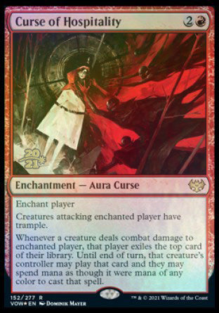 Curse of Hospitality [Innistrad: Crimson Vow Prerelease Promos] | Good Games Morley