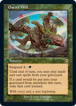 Gaeas Will Retro Frame Foil Etched 412 (Modern Horizons 2)  - Foil | Good Games Morley