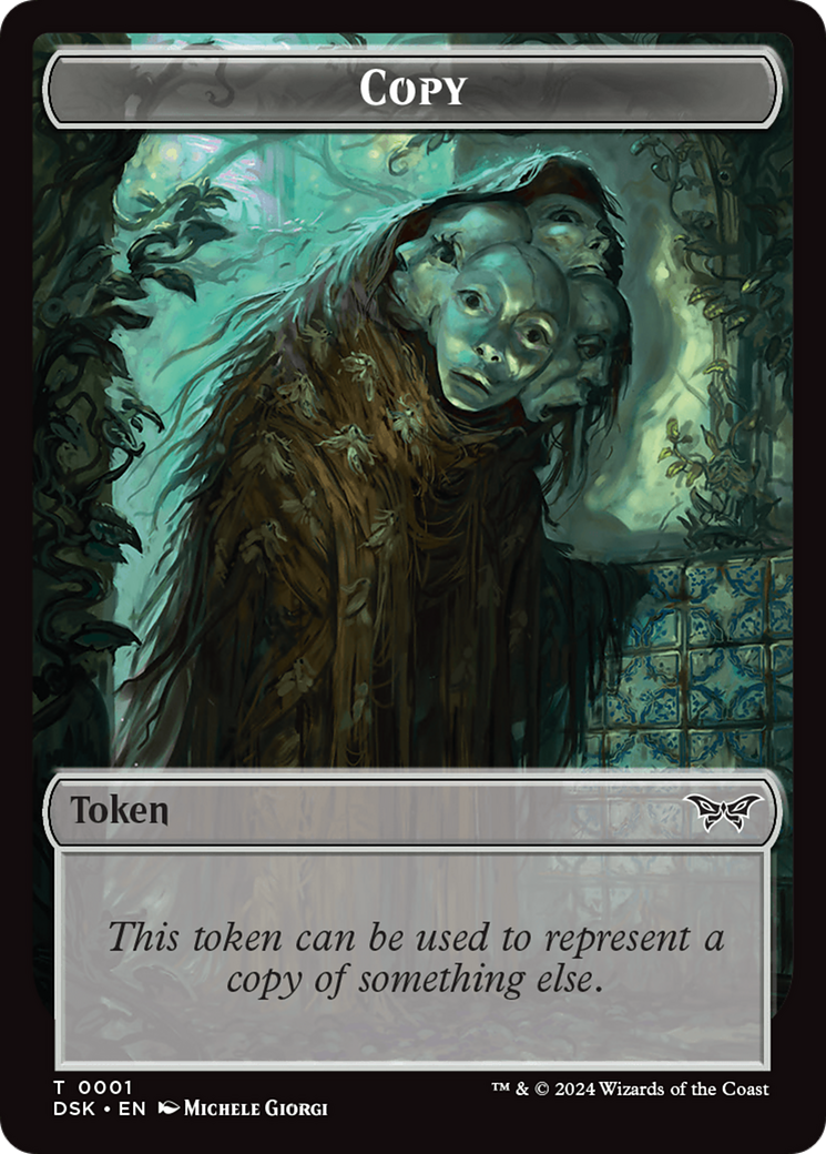 Beast // Copy Double-Sided Token [Duskmourn: House of Horror Tokens] | Good Games Morley