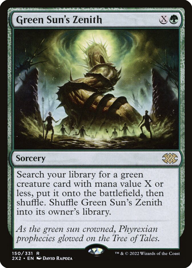 Green Sun's Zenith 150 (Double Masters 2022)  - Foil | Good Games Morley