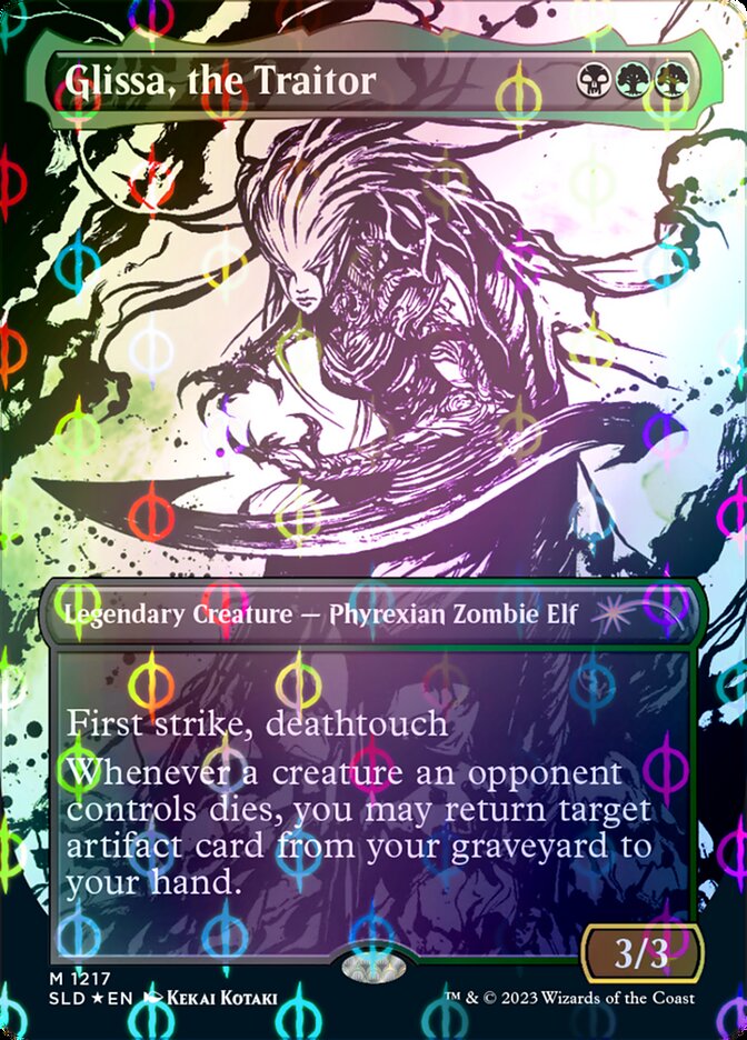 Glissa, the Traitor (Borderless Ichor Step-and-Compleat Foil) [Secret Lair Drop Series] | Good Games Morley