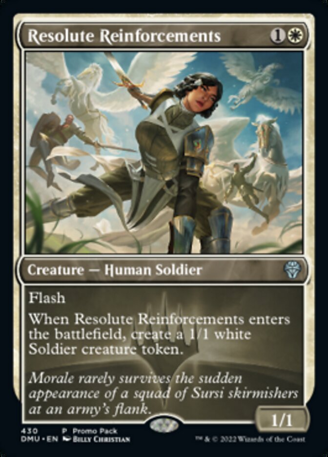 Resolute Reinforcements (Promo Pack) [Dominaria United Promos] | Good Games Morley