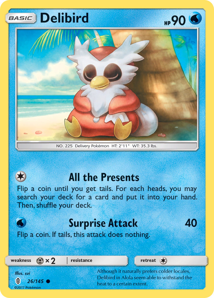 Delibird (26/145) [Sun & Moon: Guardians Rising] | Good Games Morley