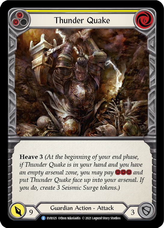 Thunder Quake (Yellow) [EVR025] (Everfest)  1st Edition Rainbow Foil | Good Games Morley