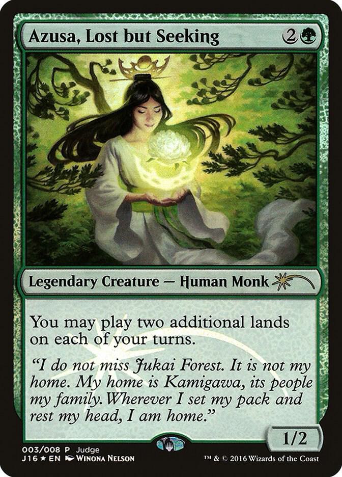 Azusa Lost but Seeking 3/8 (Judge Promos)  - Foil | Good Games Morley