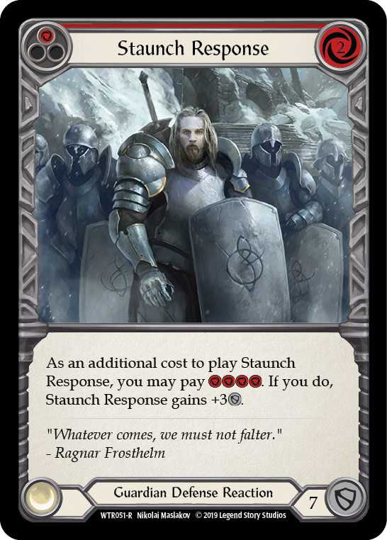 Staunch Response (Red) [WTR051-R] (Welcome to Rathe)  Alpha Print Normal | Good Games Morley