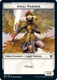 Angel Warrior // Copy Double-Sided Token [Zendikar Rising Tokens] | Good Games Morley