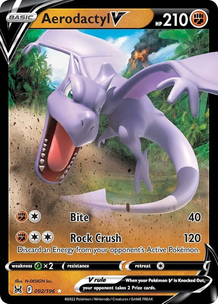 Aerodactyl V 092/196 (SWSH11: Lost Origin)  - Holofoil | Good Games Morley