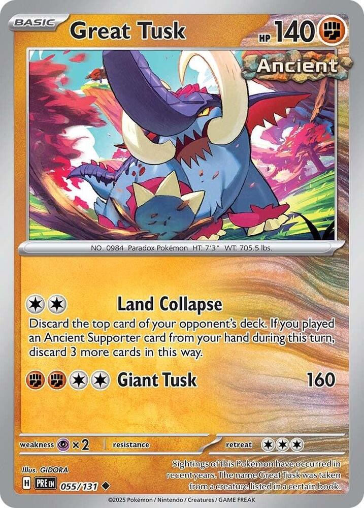 Great Tusk (055/131) [Scarlet & Violet: Prismatic Evolutions] | Good Games Morley