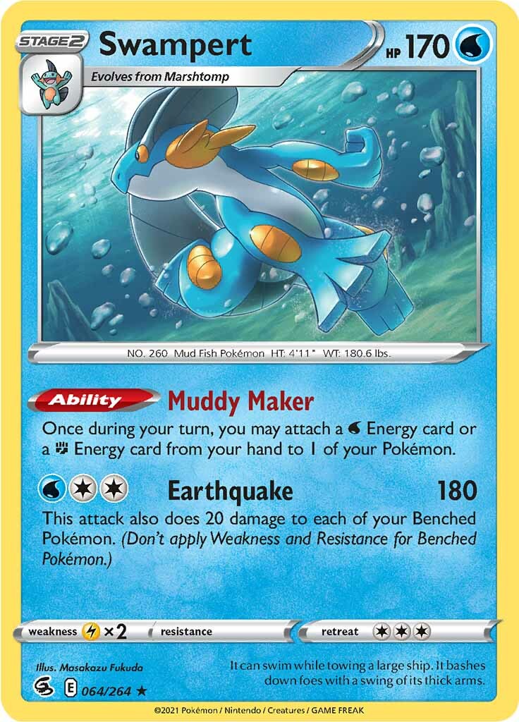 Swampert (064/264) [Sword & Shield: Fusion Strike] | Good Games Morley