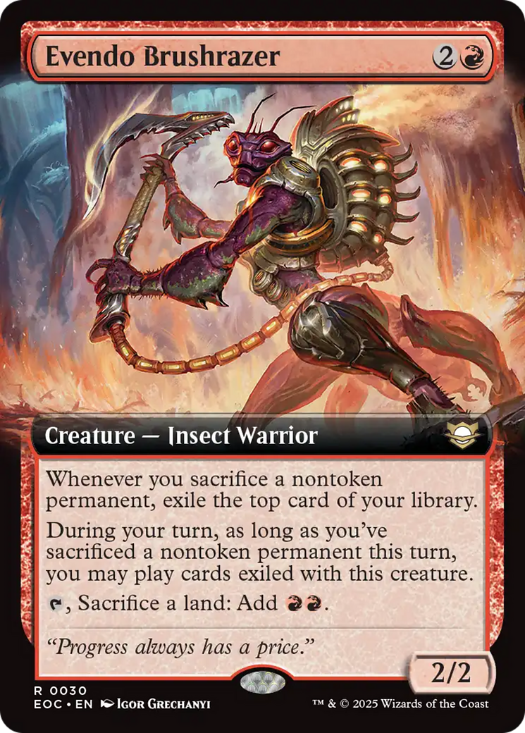 Evendo Brushrazer (Extended Art) [Edge of Eternities Commander] | Good Games Morley