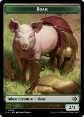 Boar // Merfolk (0005) Double-Sided Token [The Lost Caverns of Ixalan Commander Tokens] | Good Games Morley