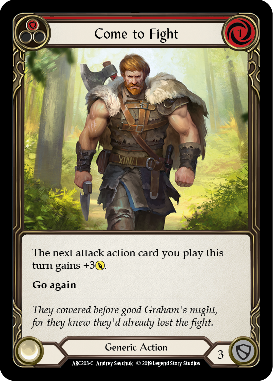 Come to Fight (Red) [ARC203-C] (Arcane Rising)  1st Edition Rainbow Foil | Good Games Morley
