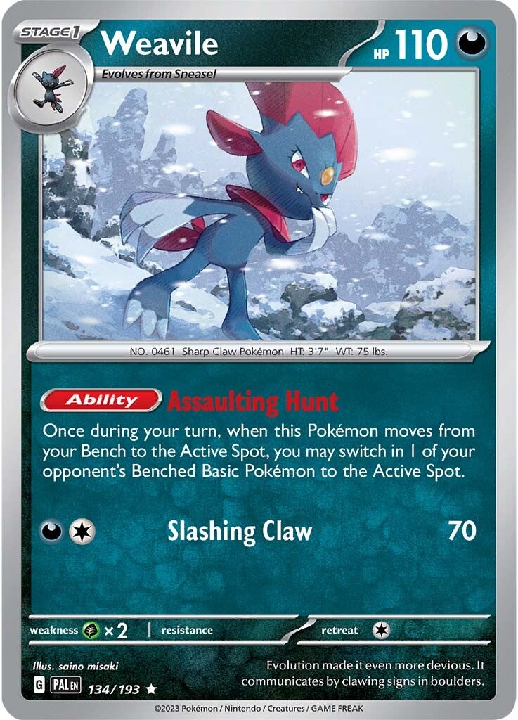 Weavile (134/193) [Scarlet & Violet: Paldea Evolved] | Good Games Morley
