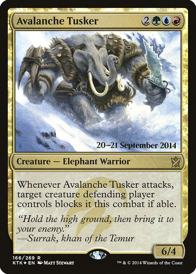 Avalanche Tusker [Khans of Tarkir Prerelease Promos] | Good Games Morley
