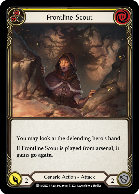 Frontline Scout (Yellow) [MON273-RF] (Monarch)  1st Edition Rainbow Foil | Good Games Morley