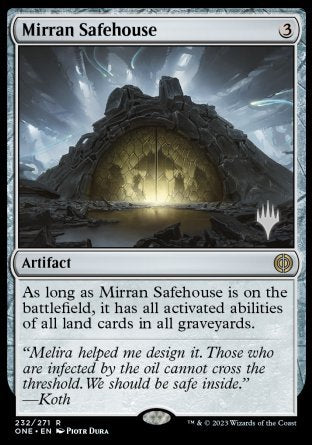 Mirran Safehouse (Promo Pack) [Phyrexia: All Will Be One Promos] | Good Games Morley