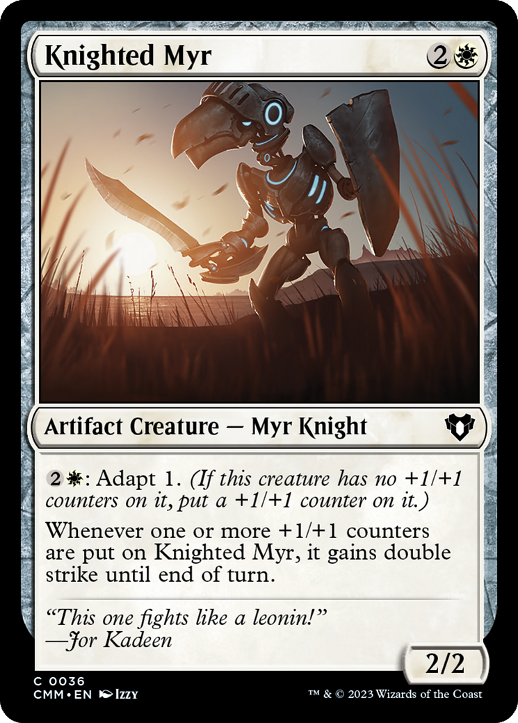 Knighted Myr [Commander Masters] | Good Games Morley